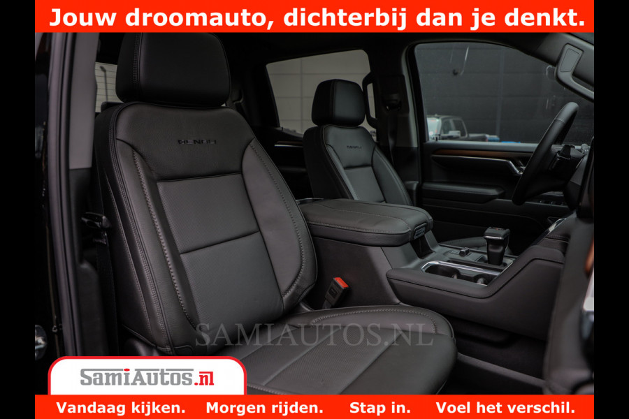 GMC Sierra DENALI 6.2 V8 426PK | Full Option | De Meest Luxe Pick-Up in zijn Klasse | Comfortabele Dubbele Cabine met Royale 5 Zitplaatsen | BPM vrij | Nu Leverbaar uit Voorraad | Voorraad Nr 419189