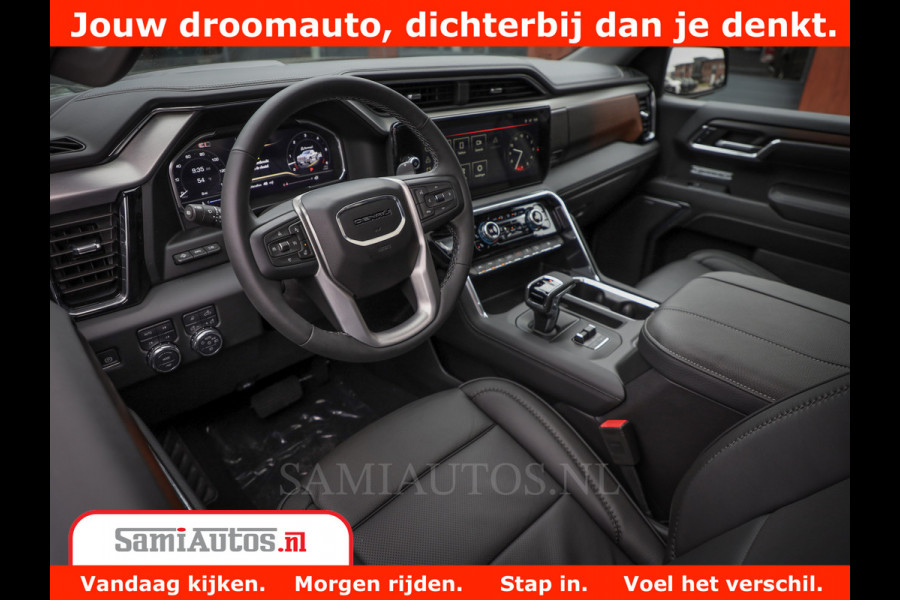 GMC Sierra DENALI 6.2 V8 426PK | Full Option | De Meest Luxe Pick-Up in zijn Klasse | Comfortabele Dubbele Cabine met Royale 5 Zitplaatsen | BPM vrij | Nu Leverbaar uit Voorraad | Voorraad Nr 419189
