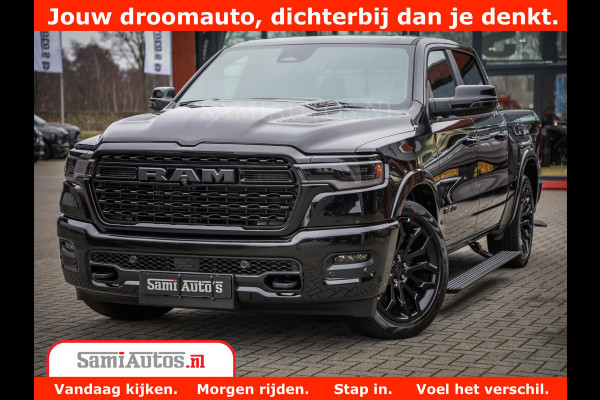 Dodge Ram 1500 Limited Night High Output 540HP 706Nm | Massage + Full Option | De Meest Luxe en Volle Pick-Up in zijn Klasse | Comfortabele Dubbele Cabine met Royale 5 Zitplaatsen | BPM vrij | Nu Leverbaar uit Voorraad | Voorraad Nr 2320 - 5138