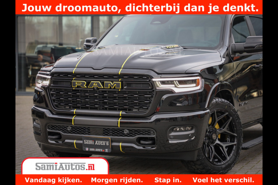 Dodge Ram 1500 Limited Night High Output 540HP 706Nm | Massage + Full Option | De Meest Luxe en Volle Pick-Up in zijn Klasse | Comfortabele Dubbele Cabine met Royale 5 Zitplaatsen | BPM vrij | Nu Leverbaar uit Voorraad | Voorraad Nr 2370 - 5411