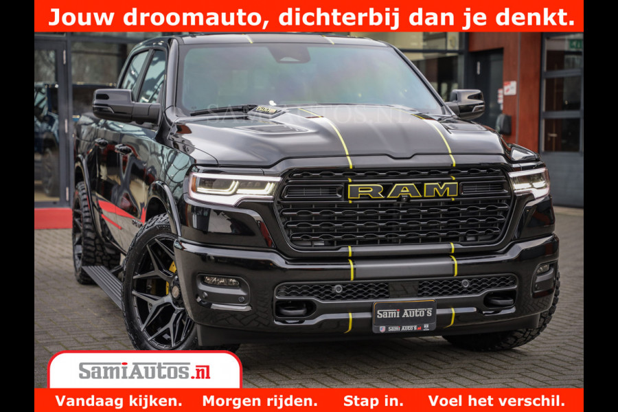 Dodge Ram 1500 Limited Night High Output 540HP 706Nm | Massage + Full Option | De Meest Luxe en Volle Pick-Up in zijn Klasse | Comfortabele Dubbele Cabine met Royale 5 Zitplaatsen | BPM vrij | Nu Leverbaar uit Voorraad | Voorraad Nr 2370 - 5411