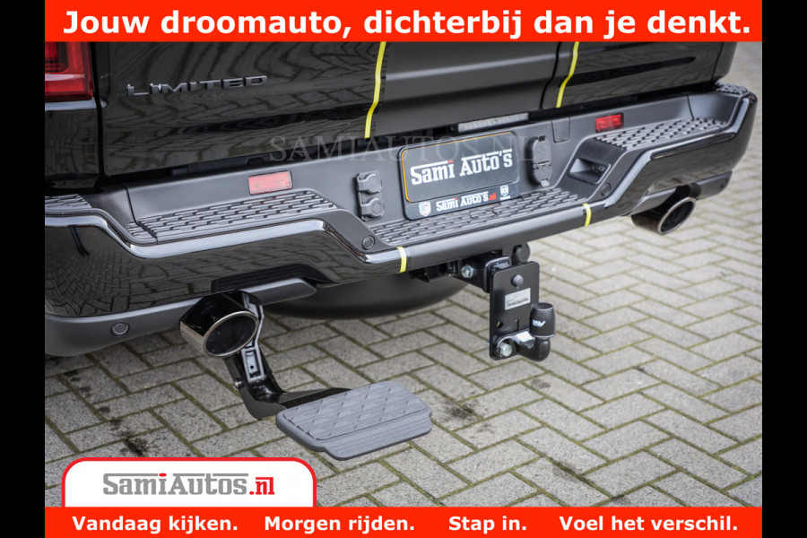 Dodge Ram 1500 Limited Night High Output 540HP 706Nm | Massage + Full Option | De Meest Luxe en Volle Pick-Up in zijn Klasse | Comfortabele Dubbele Cabine met Royale 5 Zitplaatsen | BPM vrij | Nu Leverbaar uit Voorraad | Voorraad Nr 2370 - 5411