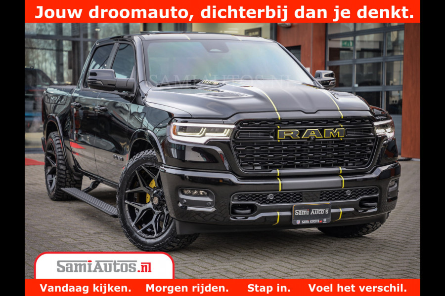 Dodge Ram 1500 Limited Night High Output 540HP 706Nm | Massage + Full Option | De Meest Luxe en Volle Pick-Up in zijn Klasse | Comfortabele Dubbele Cabine met Royale 5 Zitplaatsen | BPM vrij | Nu Leverbaar uit Voorraad | Voorraad Nr 2370 - 5411