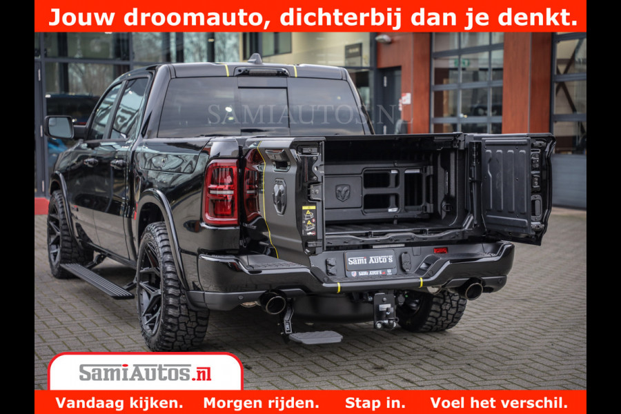 Dodge Ram 1500 Limited Night High Output 540HP 706Nm | Massage + Full Option | De Meest Luxe en Volle Pick-Up in zijn Klasse | Comfortabele Dubbele Cabine met Royale 5 Zitplaatsen | BPM vrij | Nu Leverbaar uit Voorraad | Voorraad Nr 2370 - 5411