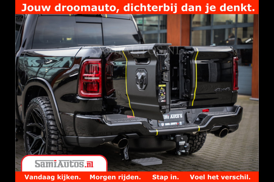 Dodge Ram 1500 Limited Night High Output 540HP 706Nm | Massage + Full Option | De Meest Luxe en Volle Pick-Up in zijn Klasse | Comfortabele Dubbele Cabine met Royale 5 Zitplaatsen | BPM vrij | Nu Leverbaar uit Voorraad | Voorraad Nr 2370 - 5411