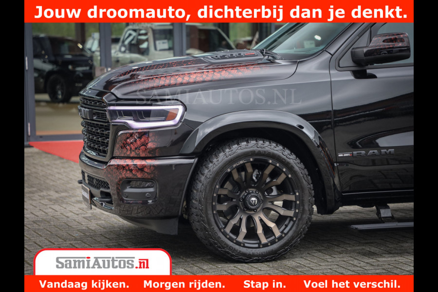 Dodge Ram COBRA EDITION | 1500 Limited Night High Output 540HP 706Nm | Massage + Full Option | De Meest Luxe en Volle Pick-Up in zijn Klas Comfortabele Dubbele Cabine met Royale 5 Zitplaatsen | BPM vrij | Nu Leverbaar uit Voorraad | Voorraad Nr 2368 -  5452 | Cobra package is meerprijs |
