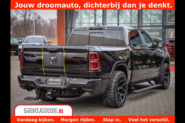 Dodge Ram 1500 Limited Night High Output 540HP 706Nm | Massage + Full Option | De Meest Luxe en Volle Pick-Up in zijn Klasse | Comfortabele Dubbele Cabine met Royale 5 Zitplaatsen | BPM vrij | Nu Leverbaar uit Voorraad | Voorraad Nr 2333 - 5129