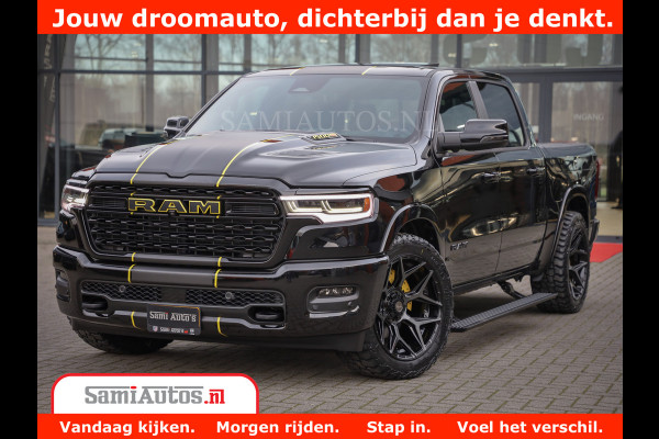 Dodge Ram 1500 Limited Night High Output 540HP 706Nm | Massage + Full Option | De Meest Luxe en Volle Pick-Up in zijn Klasse | Comfortabele Dubbele Cabine met Royale 5 Zitplaatsen | BPM vrij | Nu Leverbaar uit Voorraad | Voorraad Nr 2333 - 5129