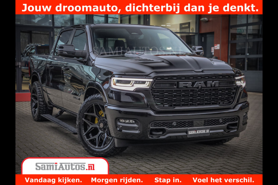 Dodge Ram 1500 Limited Night High Output 540HP 706Nm | Massage + Full Option | De Meest Luxe en Volle Pick-Up in zijn Klasse | Comfortabele Dubbele Cabine met Royale 5 Zitplaatsen | BPM vrij | Nu Leverbaar uit Voorraad | Voorraad Nr 2293 - 7688