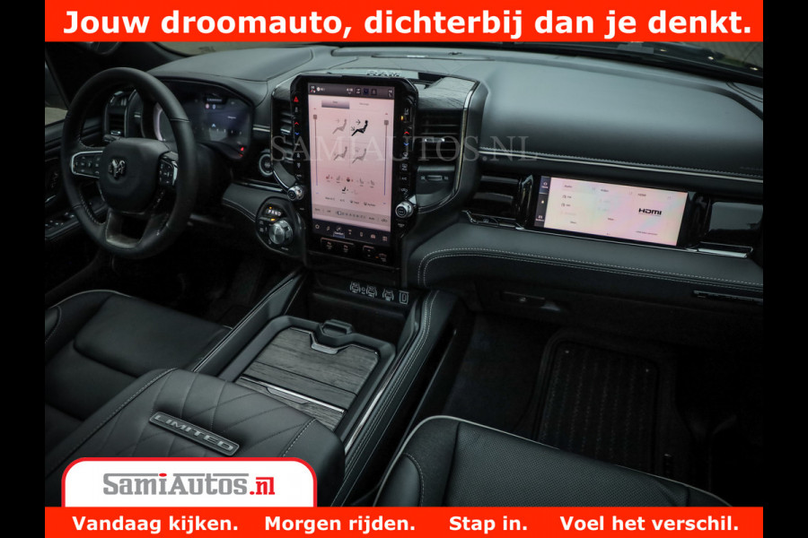 Dodge Ram 1500 Limited Night High Output 540HP 706Nm | Massage + Full Option | De Meest Luxe en Volle Pick-Up in zijn Klasse | Comfortabele Dubbele Cabine met Royale 5 Zitplaatsen | BPM vrij | Nu Leverbaar uit Voorraad | Voorraad Nr 2293 - 7688