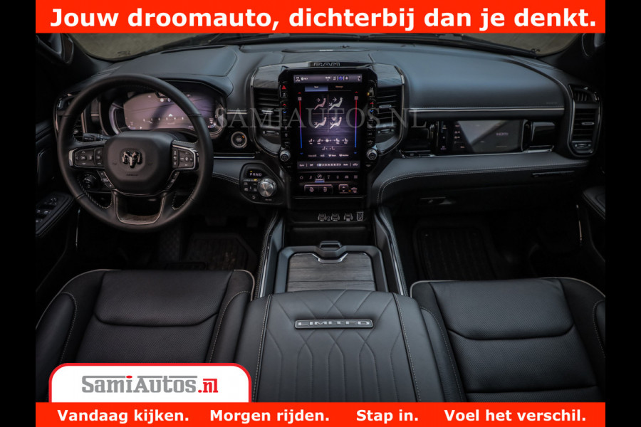 Dodge Ram 1500 Limited Night High Output 540HP 706Nm | Massage + Full Option | De Meest Luxe en Volle Pick-Up in zijn Klasse | Comfortabele Dubbele Cabine met Royale 5 Zitplaatsen | BPM vrij | Nu Leverbaar uit Voorraad | Voorraad Nr 2293 - 7688