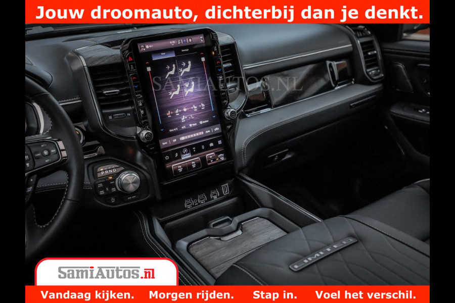 Dodge Ram 1500 Limited Night High Output 540HP 706Nm | Massage + Full Option | De Meest Luxe en Volle Pick-Up in zijn Klasse | Comfortabele Dubbele Cabine met Royale 5 Zitplaatsen | BPM vrij | Nu Leverbaar uit Voorraad | Voorraad Nr 2293 - 7688