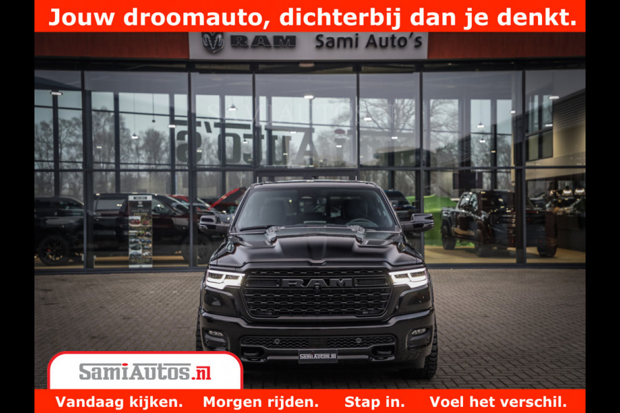 Dodge Ram 1500 Limited Night High Output 540HP 706Nm | Massage + Full Option | De Meest Luxe en Volle Pick-Up in zijn Klasse | Comfortabele Dubbele Cabine met Royale 5 Zitplaatsen | BPM vrij | Nu Leverbaar uit Voorraad | Voorraad Nr 2293 - 7688