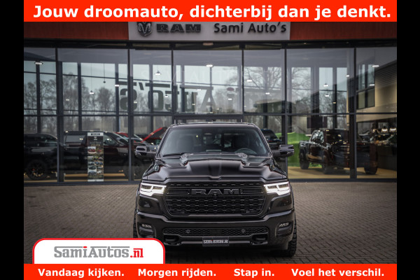 Dodge Ram 1500 Limited Night High Output 540HP 706Nm | Massage + Full Option | De Meest Luxe en Volle Pick-Up in zijn Klasse | Comfortabele Dubbele Cabine met Royale 5 Zitplaatsen | BPM vrij | Nu Leverbaar uit Voorraad | Voorraad Nr 2293 - 7688