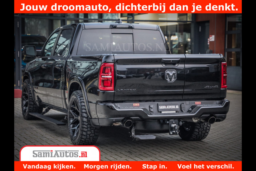 Dodge Ram 1500 Limited Night High Output 540HP 706Nm | Massage + Full Option | De Meest Luxe en Volle Pick-Up in zijn Klasse | Comfortabele Dubbele Cabine met Royale 5 Zitplaatsen | BPM vrij | Nu Leverbaar uit Voorraad | Voorraad Nr 2293 - 7688