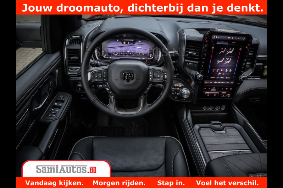 Dodge Ram 1500 Limited Night High Output 540HP 706Nm | Massage + Full Option | De Meest Luxe en Volle Pick-Up in zijn Klasse | Comfortabele Dubbele Cabine met Royale 5 Zitplaatsen | BPM vrij | Nu Leverbaar uit Voorraad | Voorraad Nr 2293 - 7688