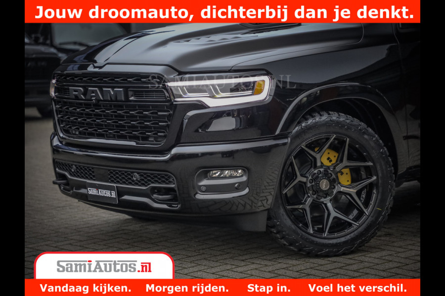 Dodge Ram 1500 Limited Night High Output 540HP 706Nm | Massage + Full Option | De Meest Luxe en Volle Pick-Up in zijn Klasse | Comfortabele Dubbele Cabine met Royale 5 Zitplaatsen | BPM vrij | Nu Leverbaar uit Voorraad | Voorraad Nr 2293 - 7688