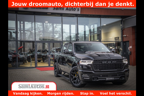 Dodge Ram 1500 Limited Night High Output 540HP 706Nm | Massage + Full Option | De Meest Luxe en Volle Pick-Up in zijn Klasse | Comfortabele Dubbele Cabine met Royale 5 Zitplaatsen | BPM vrij | Nu Leverbaar uit Voorraad | Voorraad Nr 2293 - 7688