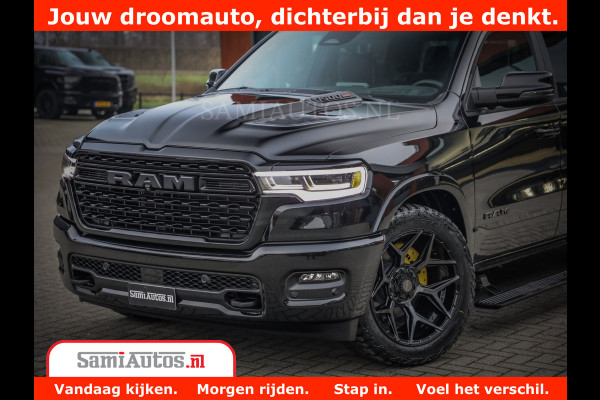 Dodge Ram 1500 Limited Night High Output 540HP 706Nm | Massage + Full Option | De Meest Luxe en Volle Pick-Up in zijn Klasse | Comfortabele Dubbele Cabine met Royale 5 Zitplaatsen | BPM vrij | Nu Leverbaar uit Voorraad | Voorraad Nr 2293 - 7688