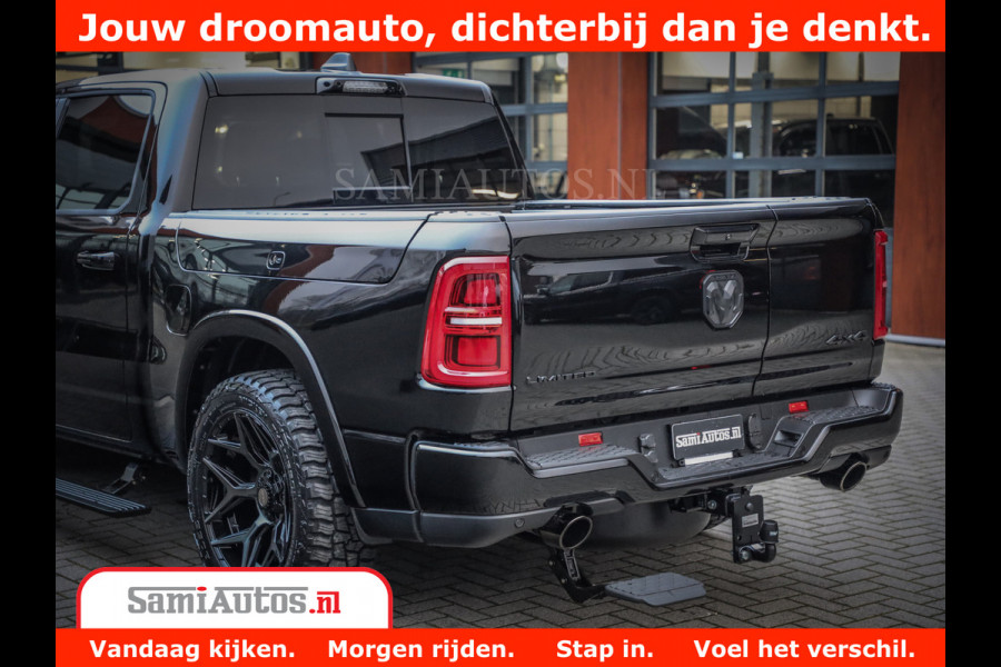 Dodge Ram 1500 Limited Night High Output 540HP 706Nm | Massage + Full Option | De Meest Luxe en Volle Pick-Up in zijn Klasse | Comfortabele Dubbele Cabine met Royale 5 Zitplaatsen | BPM vrij | Nu Leverbaar uit Voorraad | Voorraad Nr 2293 - 7688