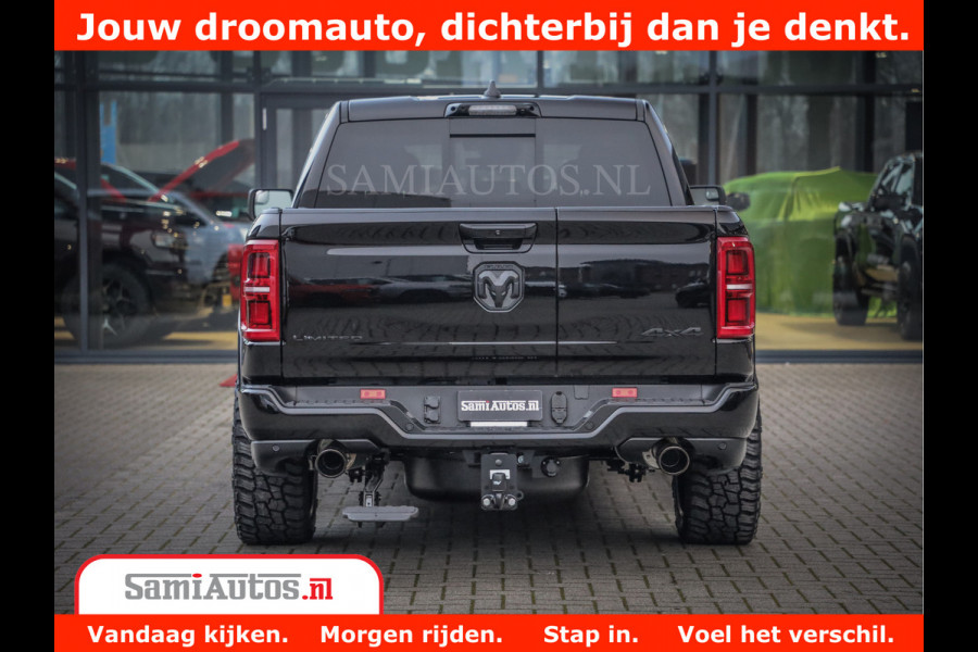 Dodge Ram 1500 Limited Night High Output 540HP 706Nm | Massage + Full Option | De Meest Luxe en Volle Pick-Up in zijn Klasse | Comfortabele Dubbele Cabine met Royale 5 Zitplaatsen | BPM vrij | Nu Leverbaar uit Voorraad | Voorraad Nr 2293 - 7688