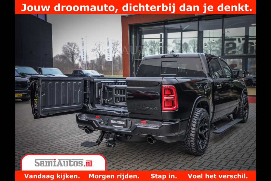 Dodge Ram 1500 Limited Night High Output 540HP 706Nm | Massage + Full Option | De Meest Luxe en Volle Pick-Up in zijn Klasse | Comfortabele Dubbele Cabine met Royale 5 Zitplaatsen | BPM vrij | Nu Leverbaar uit Voorraad | Voorraad Nr 2293 - 7688