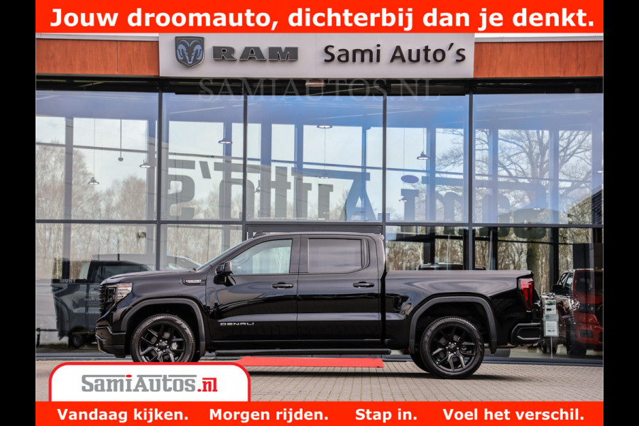 GMC Sierra DENALI 6.2 V8 426PK Full Option | De Meest Luxe Pick-Up in zijn Klasse | Comfortabele Dubbele Cabine met Royale 5 Zitplaatsen | BPM vrij | Nu Leverbaar uit Voorraad | Voorraad Nr 433794