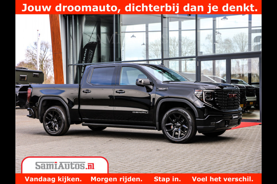 GMC Sierra DENALI 6.2 V8 426PK Full Option | De Meest Luxe Pick-Up in zijn Klasse | Comfortabele Dubbele Cabine met Royale 5 Zitplaatsen | BPM vrij | Nu Leverbaar uit Voorraad | Voorraad Nr 433794