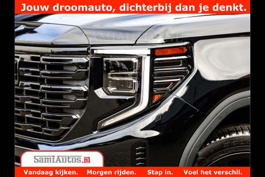 GMC Sierra DENALI 6.2 V8 426PK Full Option | De Meest Luxe Pick-Up in zijn Klasse | Comfortabele Dubbele Cabine met Royale 5 Zitplaatsen | BPM vrij | Nu Leverbaar uit Voorraad | Voorraad Nr 433794