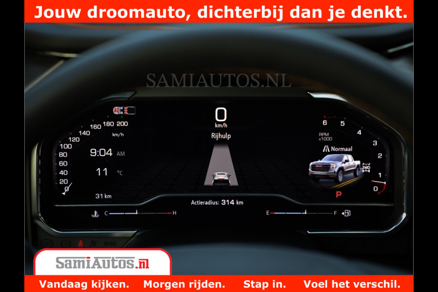 GMC Sierra AT4 6.2 V8 | Prijs Compleet met Garantie en Lpg en Rijklaarmaak kosten | Dubbele Cabine met Royale 5 Zitplaatsen | BPM vrij | Nu Leverbaar uit Voorraad | Voorraad Nr 2240 -  8364 |