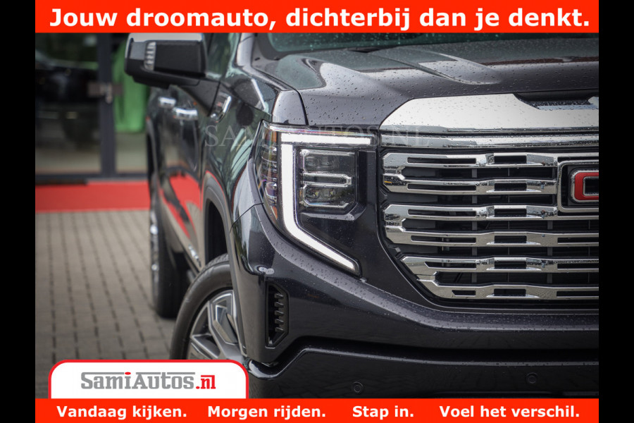 GMC Sierra DENALI | All-In Prijs | 6,2 V8 Full Option | De Meest Luxe Pick-Up in zijn Klasse | Comfortabele Dubbele Cabine met Royale 5 Zitplaatsen | BPM vrij | Nu Leverbaar uit Voorraad | Voorraad Nr 420334