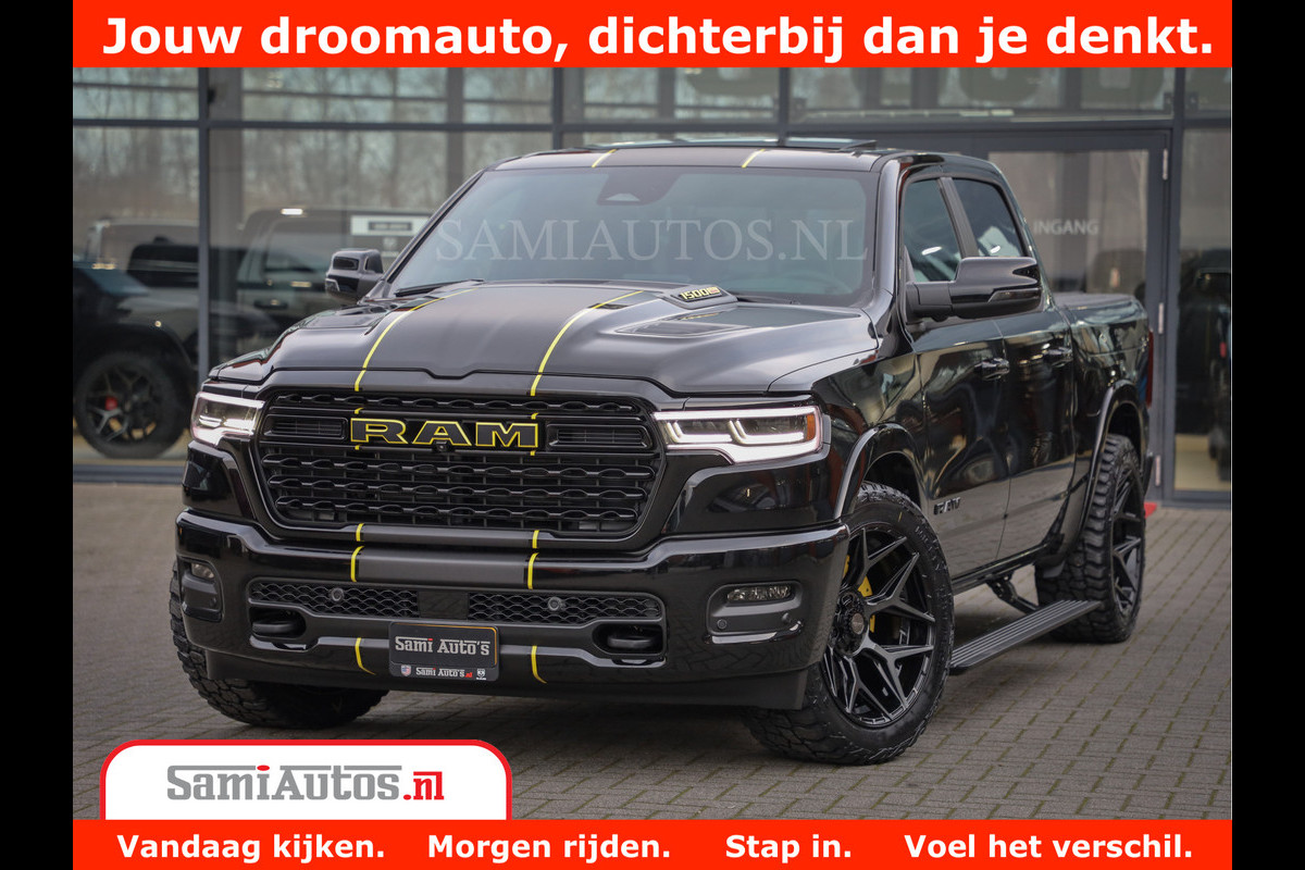 Dodge Ram 1500 Limited Night High Output 540HP 706Nm | Massage + Full Option | De Meest Luxe en Volle Pick-Up in zijn Klasse | Comfortabele Dubbele Cabine met Royale 5 Zitplaatsen | BPM vrij | Nu Leverbaar uit Voorraad | Voorraad Nr 2318 - 5415 Dodge Ram 1500 Limited Night High Output 540HP 706Nm | Massage + Full Option | De Meest Luxe en Volle Pick-Up in zijn Klasse | Comfortabele Dubbele Cabine met Royale 5 Zitplaatsen | BPM vrij | Nu Leverbaar uit Voorraad | Voorraad Nr 2318 - 5415