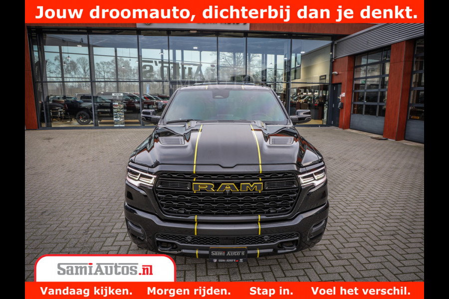 Dodge Ram 1500 Limited Night High Output 540HP 706Nm | Massage + Full Option | De Meest Luxe en Volle Pick-Up in zijn Klasse | Comfortabele Dubbele Cabine met Royale 5 Zitplaatsen | BPM vrij | Nu Leverbaar uit Voorraad | Voorraad Nr 2318 - 5415