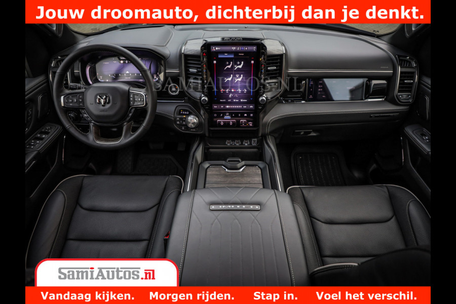 Dodge Ram 1500 Limited Night High Output 540HP 706Nm | Massage + Full Option | De Meest Luxe en Volle Pick-Up in zijn Klasse | Comfortabele Dubbele Cabine met Royale 5 Zitplaatsen | BPM vrij | Nu Leverbaar uit Voorraad | Voorraad Nr 2318 - 5415