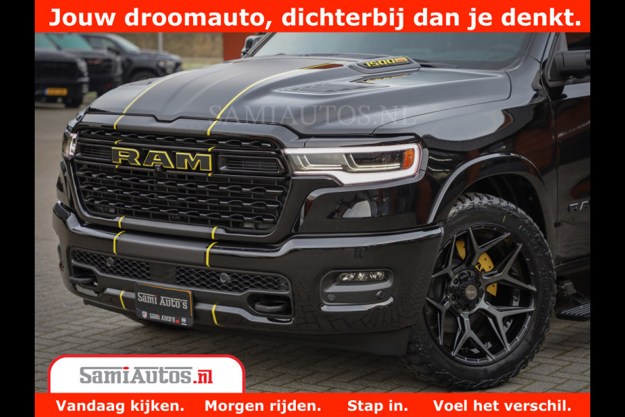Dodge Ram 1500 Limited Night High Output 540HP 706Nm | Massage + Full Option | De Meest Luxe en Volle Pick-Up in zijn Klasse | Comfortabele Dubbele Cabine met Royale 5 Zitplaatsen | BPM vrij | Nu Leverbaar uit Voorraad | Voorraad Nr 2318 - 5415