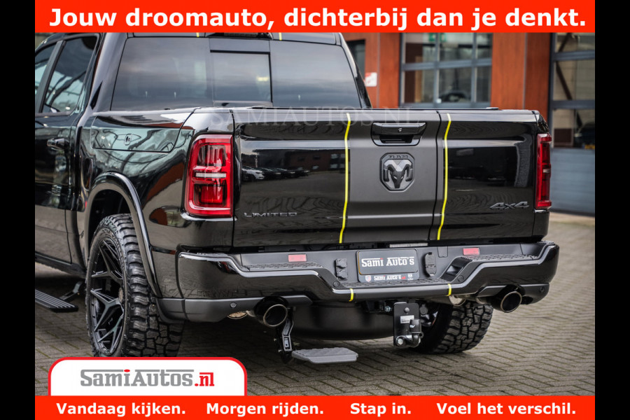 Dodge Ram 1500 Limited Night High Output 540HP 706Nm | Massage + Full Option | De Meest Luxe en Volle Pick-Up in zijn Klasse | Comfortabele Dubbele Cabine met Royale 5 Zitplaatsen | BPM vrij | Nu Leverbaar uit Voorraad | Voorraad Nr 2318 - 5415
