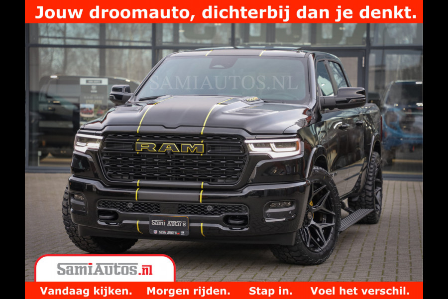 Dodge Ram 1500 Limited Night High Output 540HP 706Nm | Massage + Full Option | De Meest Luxe en Volle Pick-Up in zijn Klasse | Comfortabele Dubbele Cabine met Royale 5 Zitplaatsen | BPM vrij | Nu Leverbaar uit Voorraad | Voorraad Nr 2318 - 5415