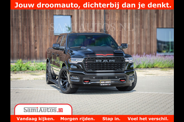 Dodge Ram 1500 Limited Night High Output 540HP 706Nm | Massage + Full Option | De Meest Luxe en Volle Pick-Up in zijn Klasse | Comfortabele Dubbele Cabine met Royale 5 Zitplaatsen | BPM vrij | Nu Leverbaar uit Voorraad | Voorraad Nr 2355 - 5149