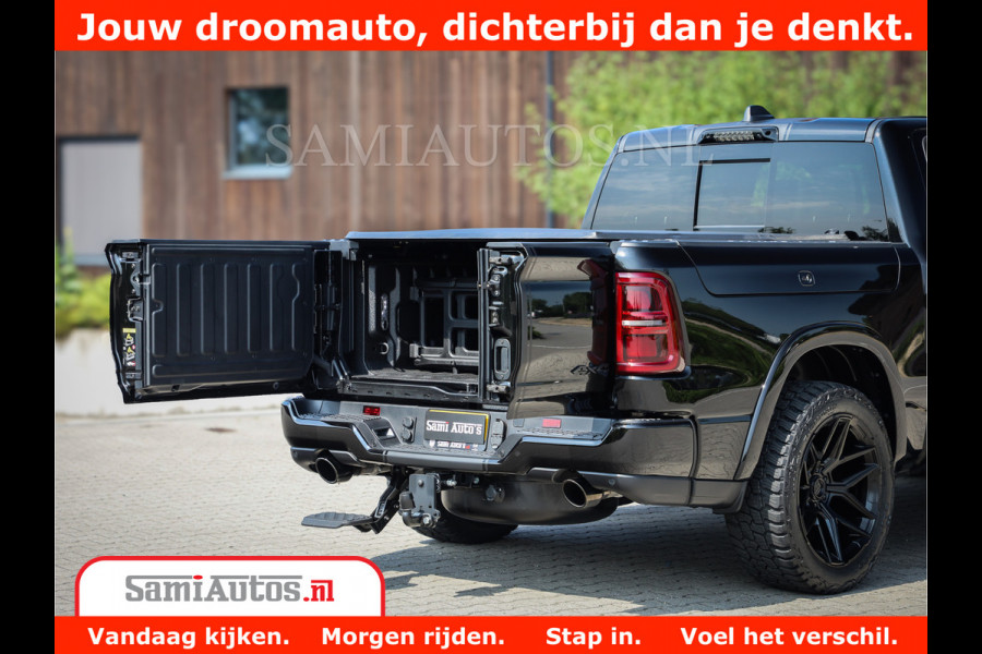 Dodge Ram 1500 Limited Night High Output 540HP 706Nm | Massage + Full Option | De Meest Luxe en Volle Pick-Up in zijn Klasse | Comfortabele Dubbele Cabine met Royale 5 Zitplaatsen | BPM vrij | Nu Leverbaar uit Voorraad | Voorraad Nr 2355 - 5149