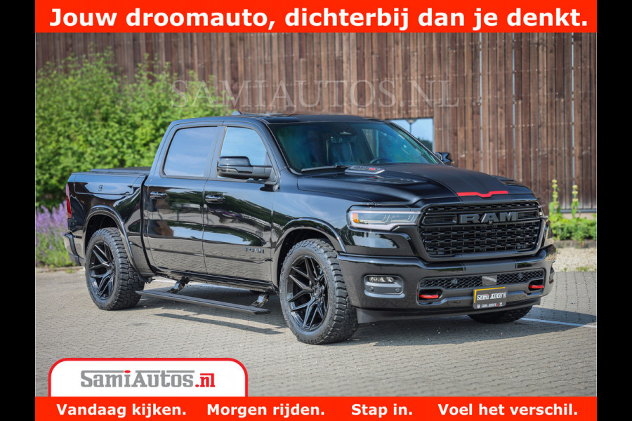 Dodge Ram 1500 Limited Night High Output 540HP 706Nm | Massage + Full Option | De Meest Luxe en Volle Pick-Up in zijn Klasse | Comfortabele Dubbele Cabine met Royale 5 Zitplaatsen | BPM vrij | Nu Leverbaar uit Voorraad | Voorraad Nr 2355 - 5149