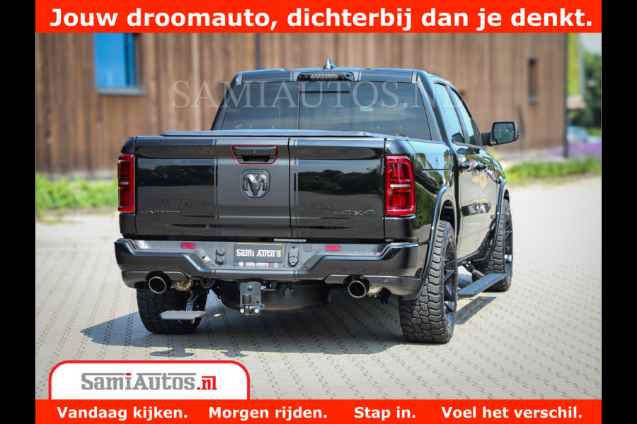 Dodge Ram 1500 Limited Night High Output 540HP 706Nm | Massage + Full Option | De Meest Luxe en Volle Pick-Up in zijn Klasse | Comfortabele Dubbele Cabine met Royale 5 Zitplaatsen | BPM vrij | Nu Leverbaar uit Voorraad | Voorraad Nr 2355 - 5149