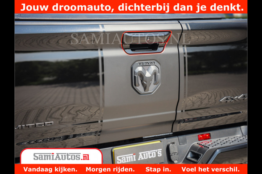 Dodge Ram 1500 Limited Night High Output 540HP 706Nm | Massage + Full Option | De Meest Luxe en Volle Pick-Up in zijn Klasse | Comfortabele Dubbele Cabine met Royale 5 Zitplaatsen | BPM vrij | Nu Leverbaar uit Voorraad | Voorraad Nr 2355 - 5149