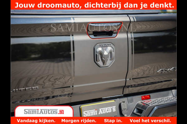 Dodge Ram 1500 Limited Night High Output 540HP 706Nm | Massage + Full Option | De Meest Luxe en Volle Pick-Up in zijn Klasse | Comfortabele Dubbele Cabine met Royale 5 Zitplaatsen | BPM vrij | Nu Leverbaar uit Voorraad | Voorraad Nr 2355 - 5149