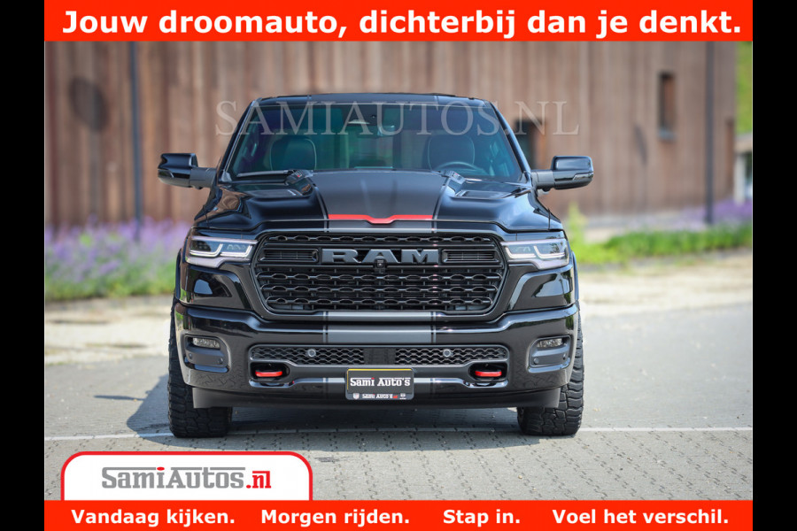 Dodge Ram 1500 Limited Night High Output 540HP 706Nm | Massage + Full Option | De Meest Luxe en Volle Pick-Up in zijn Klasse | Comfortabele Dubbele Cabine met Royale 5 Zitplaatsen | BPM vrij | Nu Leverbaar uit Voorraad | Voorraad Nr 2355 - 5149