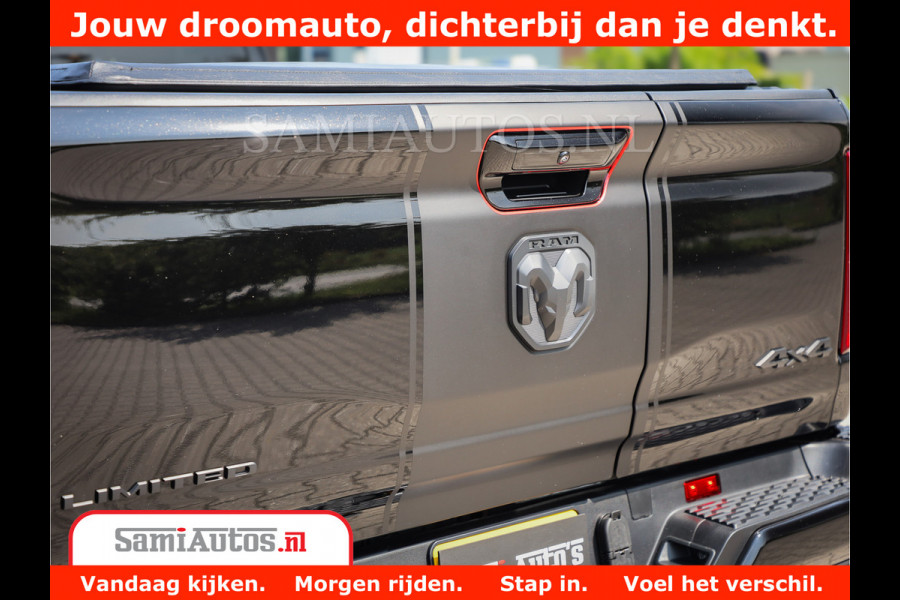 Dodge Ram 1500 Limited Night High Output 540HP 706Nm | Massage + Full Option | De Meest Luxe en Volle Pick-Up in zijn Klasse | Comfortabele Dubbele Cabine met Royale 5 Zitplaatsen | BPM vrij | Nu Leverbaar uit Voorraad | Voorraad Nr 2355 - 5149