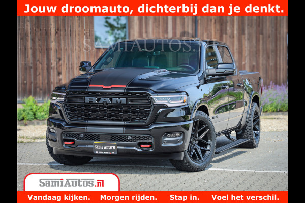 Dodge Ram 1500 Limited Night High Output 540HP 706Nm | Massage + Full Option | De Meest Luxe en Volle Pick-Up in zijn Klasse | Comfortabele Dubbele Cabine met Royale 5 Zitplaatsen | BPM vrij | Nu Leverbaar uit Voorraad | Voorraad Nr 2331 - 5133
