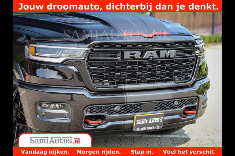 Dodge Ram 1500 Limited Night High Output 540HP 706Nm | Massage + Full Option | De Meest Luxe en Volle Pick-Up in zijn Klasse | Comfortabele Dubbele Cabine met Royale 5 Zitplaatsen | BPM vrij | Nu Leverbaar uit Voorraad | Voorraad Nr 2331 - 5133