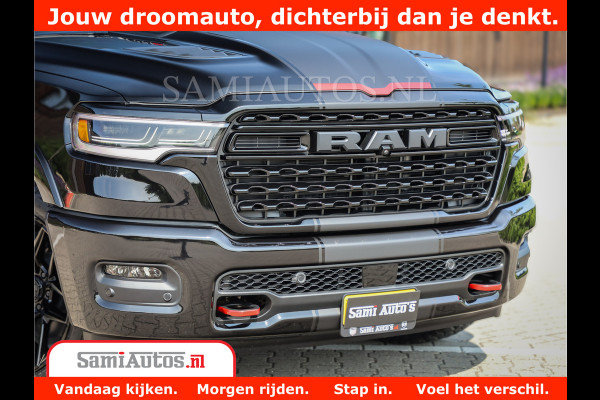 Dodge Ram 1500 Limited Night High Output 540HP 706Nm | Massage + Full Option | De Meest Luxe en Volle Pick-Up in zijn Klasse | Comfortabele Dubbele Cabine met Royale 5 Zitplaatsen | BPM vrij | Nu Leverbaar uit Voorraad | Voorraad Nr 2331 - 5133