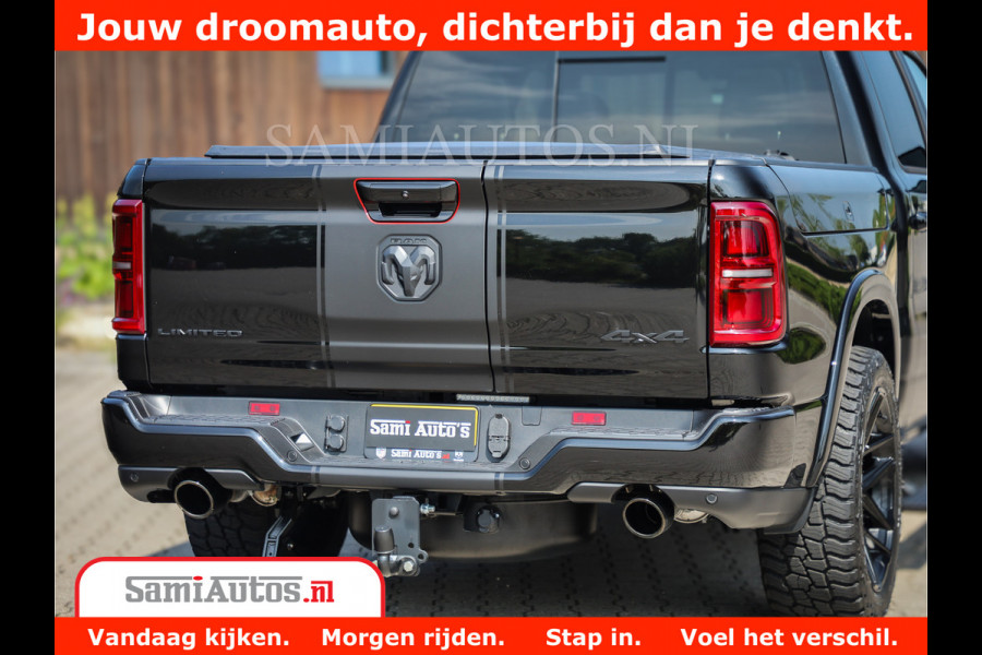 Dodge Ram 1500 Limited Night High Output 540HP 706Nm | Massage + Full Option | De Meest Luxe en Volle Pick-Up in zijn Klasse | Comfortabele Dubbele Cabine met Royale 5 Zitplaatsen | BPM vrij | Nu Leverbaar uit Voorraad | Voorraad Nr 2331 - 5133