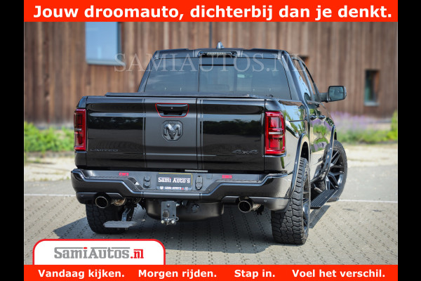 Dodge Ram 1500 Limited Night High Output 540HP 706Nm | Massage + Full Option | De Meest Luxe en Volle Pick-Up in zijn Klasse | Comfortabele Dubbele Cabine met Royale 5 Zitplaatsen | BPM vrij | Nu Leverbaar uit Voorraad | Voorraad Nr 2331 - 5133
